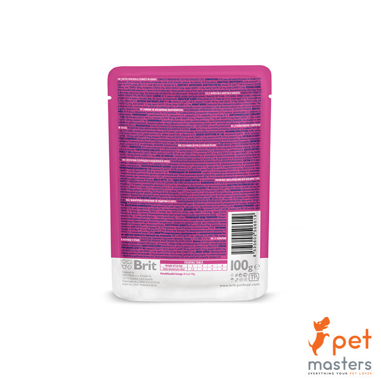 Brit Premium Cat Pouch With Chicken/Turkey 100g