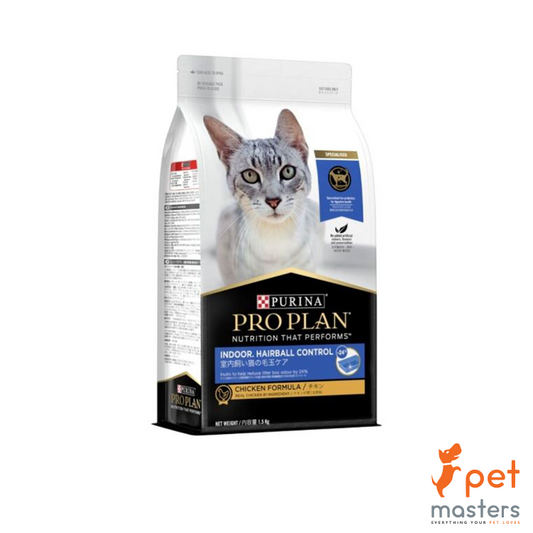 Purina Pro Plan Adult Indoor & Hairball Control Cat Food 1.5kg