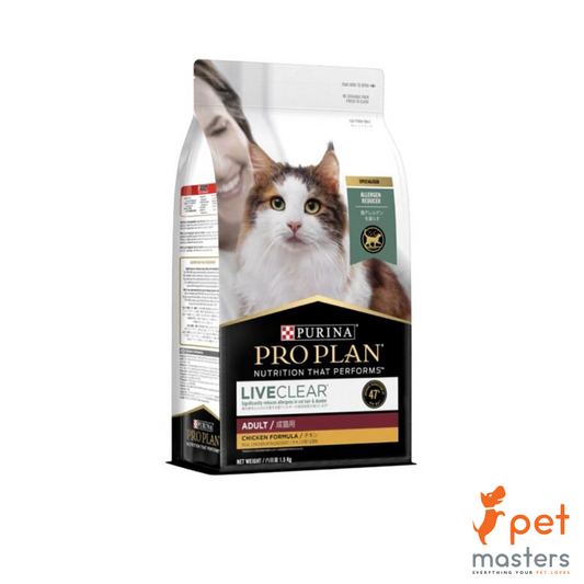 Purina Pro Plan LIVECLEAR Adult Cat Food 1.5kg - Chicken Formula